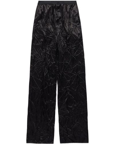 Balenciaga Pantalon à taille haute - Noir