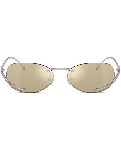 DIESEL 0DL1004 Sonnenbrille mit ovalem Gestell - Natur