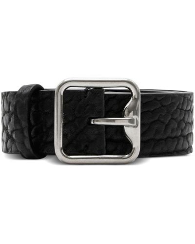 Burberry B-buckle Leather Belt - Black