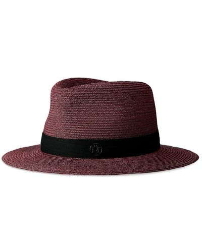 Maison Michel Andre Hemp-straw Hat - Red