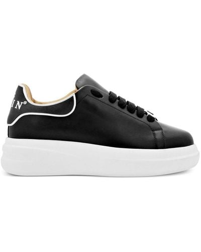 Philipp Plein Lace-up Leather Sneakers - Black