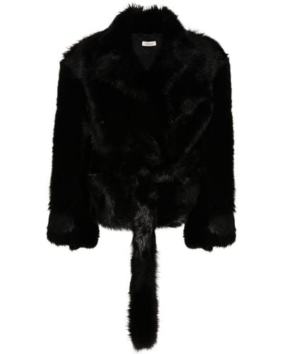The Mannei Rioni Faux-fur Coat - Black