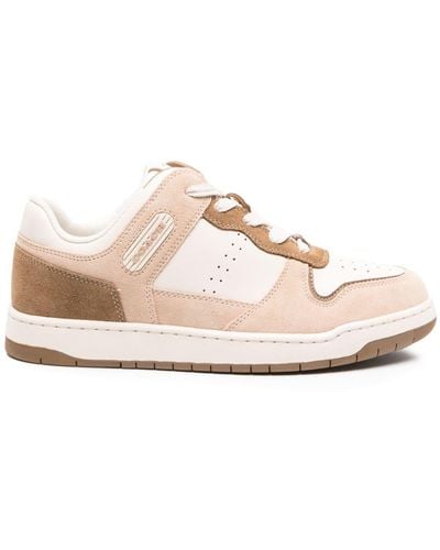 COACH Panelled Suede Leather Trainers - Pink