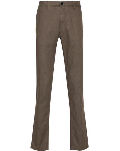 Incotex Logo-embroidered Trousers - Grey