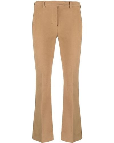 Max Mara Low-rise Cropped Trousers - Natural