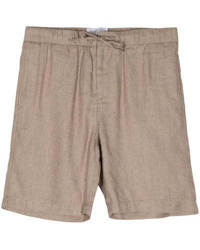 Frescobol Carioca Felipe Cotton-linen Shorts - Brown