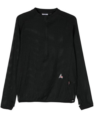 Roa Zip-up Mesh Sweatshirt - Black