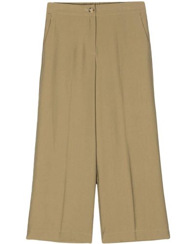 PS by Paul Smith Pressed-crease palazzo pants - Natur
