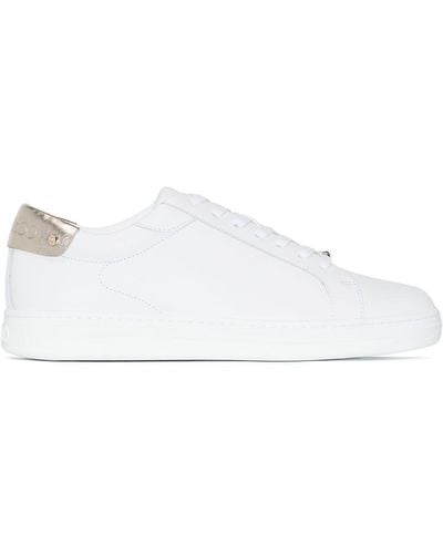 Jimmy Choo Rome/f Leather Sneakers - Women's - Calf Leather/nappa Leather/rubber - White