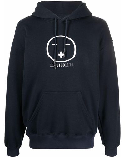 Societe Anonyme Hoodie à logo imprimé - Bleu