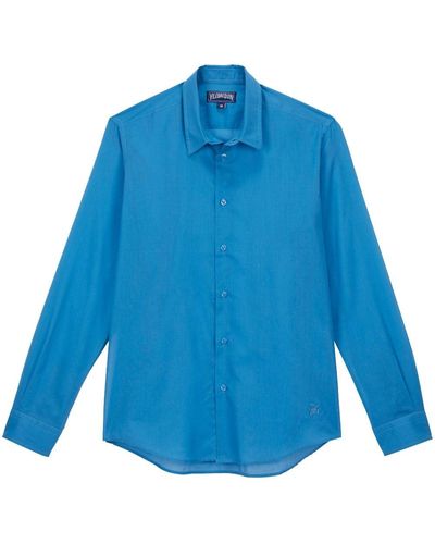 Vilebrequin Hemd aus Bio-Baumwolle - Blau