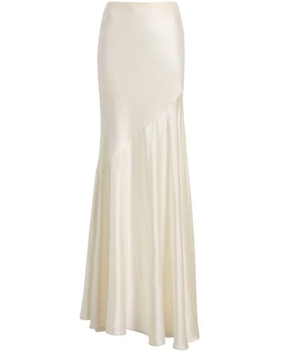 Cinq À Sept Asymmetric Pleated-gown Skirt - White