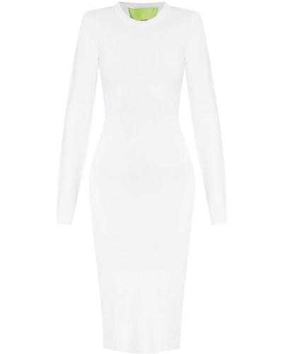 GAUGE81 Huela Fijngebreide Midi-jurk - Wit