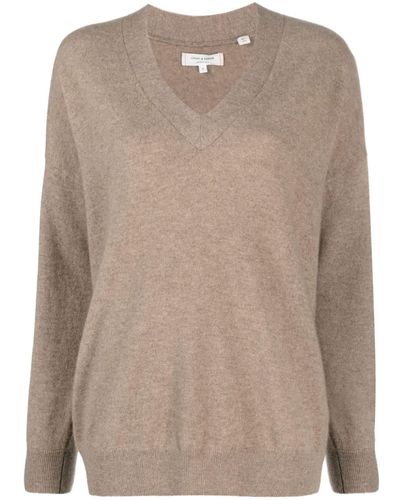 Chinti & Parker The Relaxed V-neck Cashmere Sweater - Brown