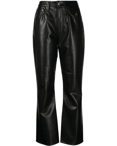 Agolde High-waisted Flared Trousers - Black