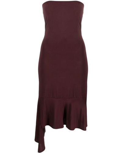 Paloma Wool Asymmetric Strapless Midi Dress - Purple