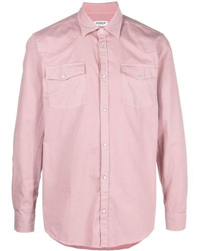 Dondup Langärmeliges Hemd - Pink