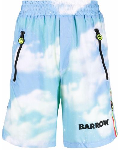 Barrow Shorts mit Logo-Print - Blau