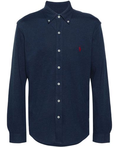 Polo Ralph Lauren Logo-embroidered Button-down Shirt - Blue