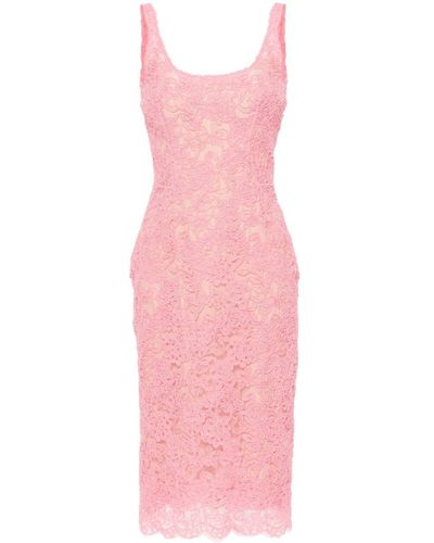Ermanno Scervino Lace Midi Dress - Pink