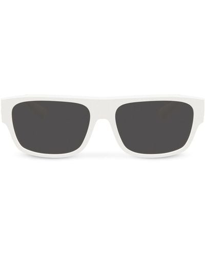 Dolce & Gabbana Dg Crossed Square-frame Sunglasses - Grey