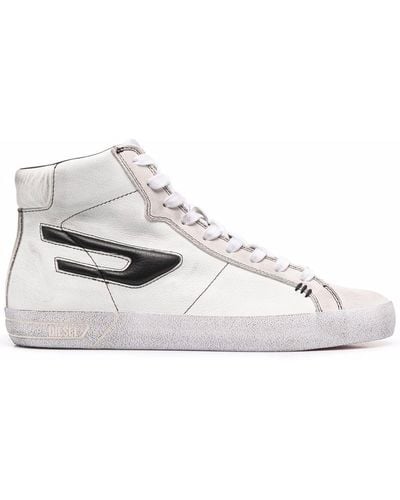 DIESEL Logo-patch Hi-top Trainers - White