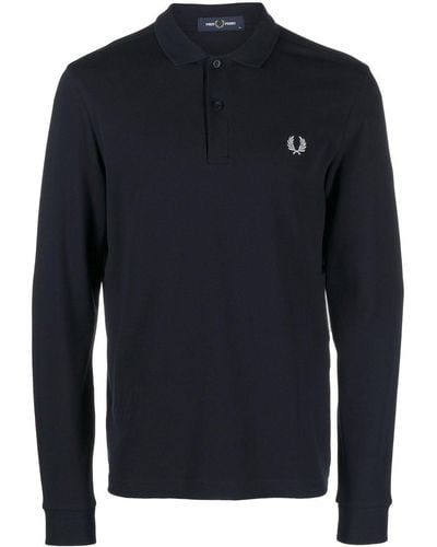 Fred Perry クレストモチーフ ポロシャツ - ブルー