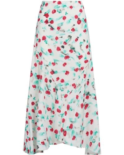 Marni Midi-rok Met Bloemenprint - Wit