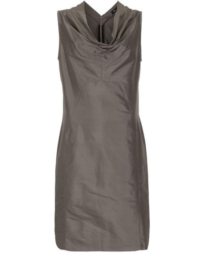 UMA | Raquel Davidowicz Cowl-neck Silk Midi Dress - Gray
