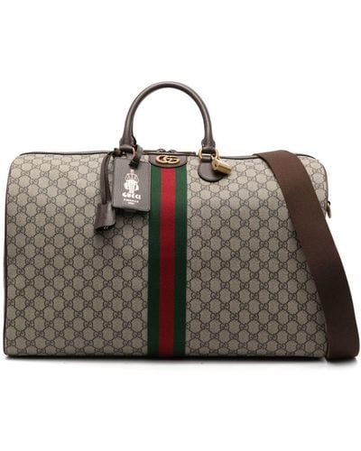 Gucci Large Savoy GG Supreme Holdall - Brown
