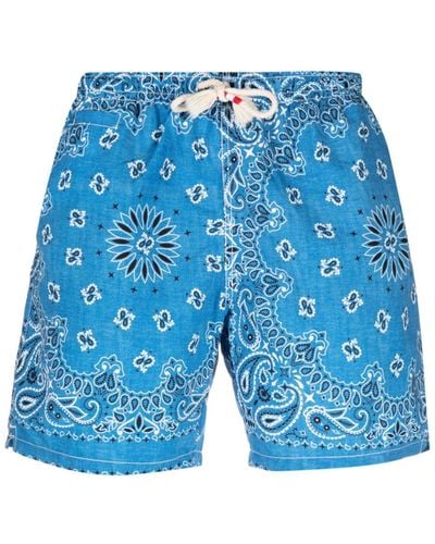 Mc2 Saint Barth Bandana-print Swim Shorts - Blue
