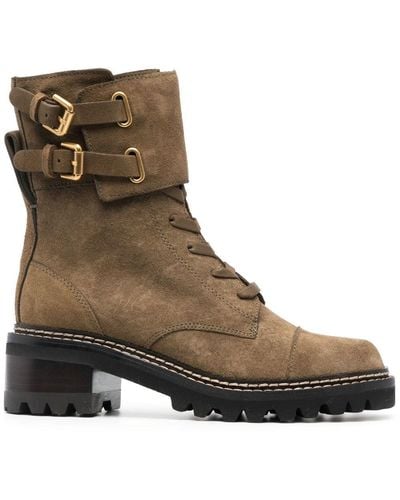 See By Chloé Mallory Biker Boots - Green