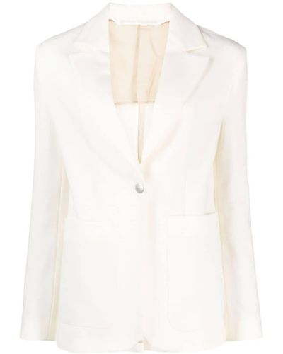 Palm Angels Single-breasted Blazer - White