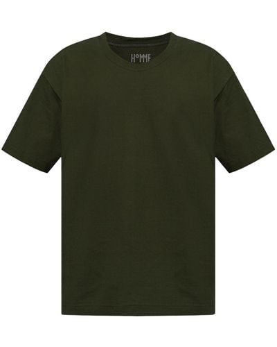 Homme Plissé Issey Miyake Crew-neck Cotton T-shirt - Green