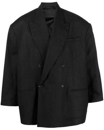Paul Smith Oversize Double-breasted Wool Blazer - Black