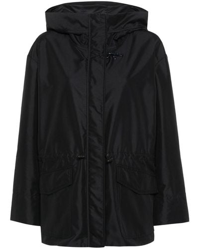 Fay Hooded Fitted Jacket - Black