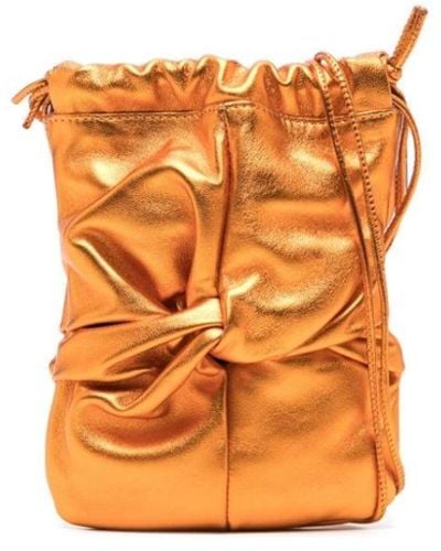 Hereu Ronet Metallic Bucket Bag - Orange