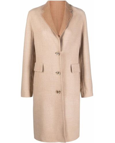 Eleventy Front Button Coat - Natural