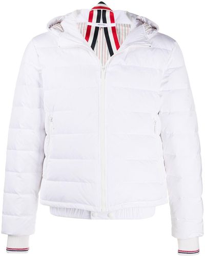 Thom Browne Hooded Poly Twill Ski Jacket - White