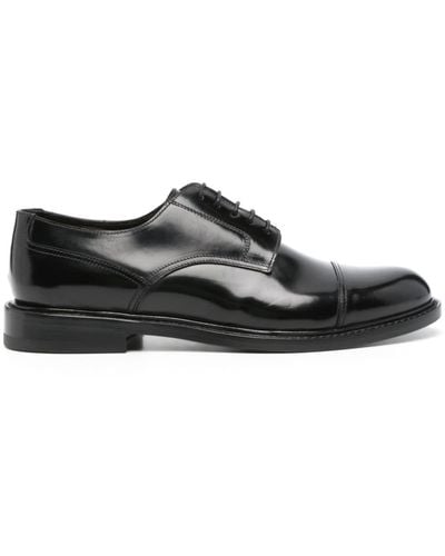 Tagliatore Leather Derby Shoes - Black