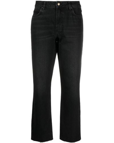 Ba&sh Jeans crop con applicazione - Nero