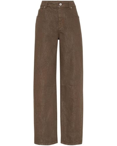 Brunello Cucinelli Dyed Trousers - Brown