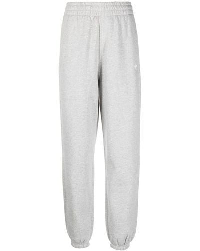 adidas Trefoil Cotton Track Pants - Gray