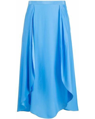 Stella McCartney シルクラップスカート - ブルー