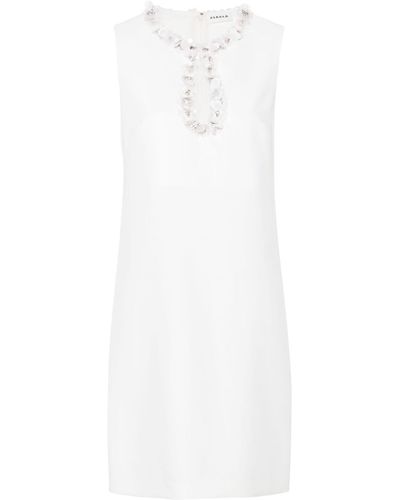 P.A.R.O.S.H. Kleid mit Pailletten - Weiß