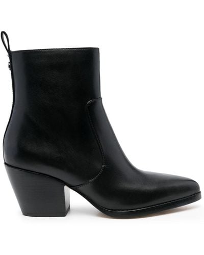 MICHAEL Michael Kors Harlow Leather Boots - Black