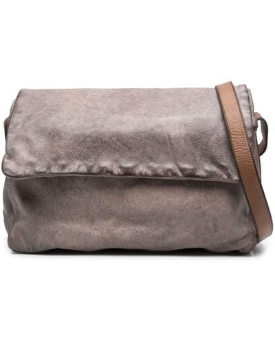 Numero 10 Edmonton Buf Leather Shoulder Bag - Grey