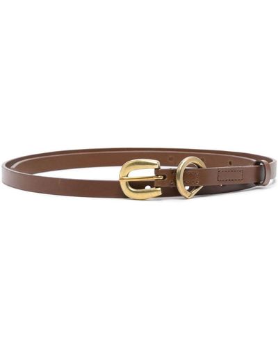 AURALEE Buckle-fastening Leather Belt - Brown