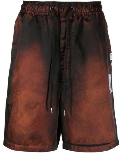 Maison Mihara Yasuhiro Faded-effect Drawstring-waist Shorts - Black