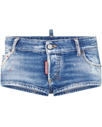 DSquared² Jeans-Shorts im Patchwork-Look - Blau